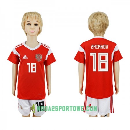 Koszulka Rosja Zhirkov 18 Dziecięcy Mistrzostwa Świata 2018 Domowe Stroje Piłkarskie